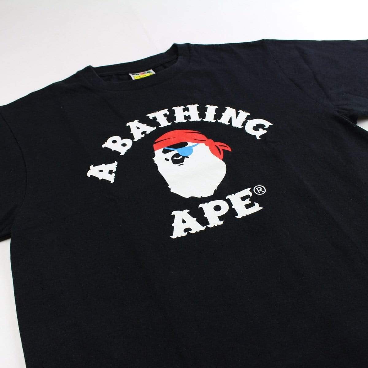 bape pirate store college logo tee black - SaruGeneral