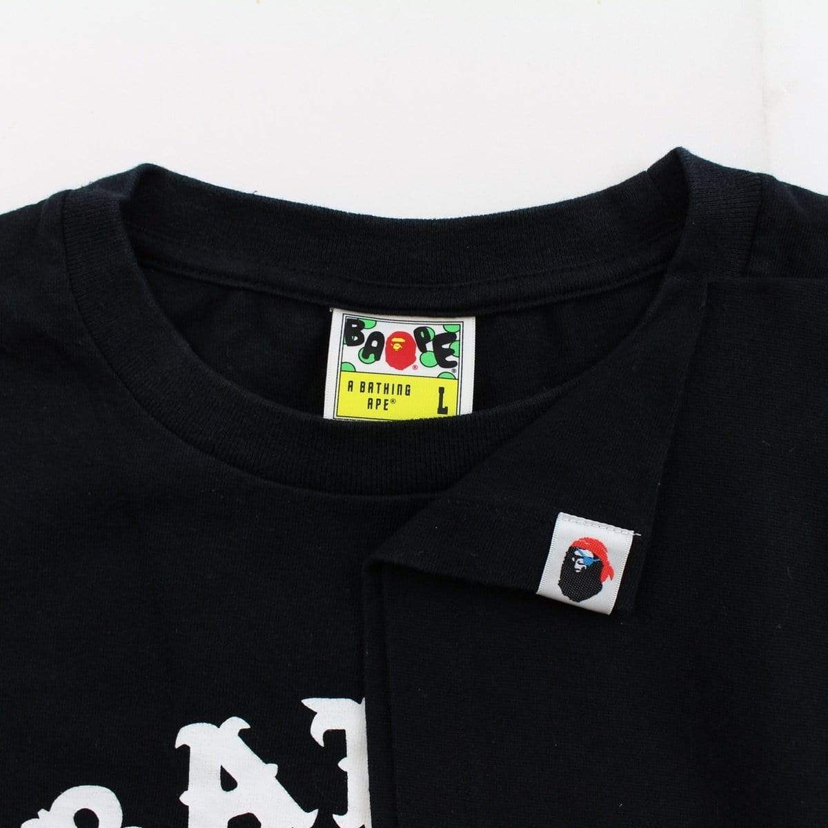 bape pirate store college logo tee black - SaruGeneral