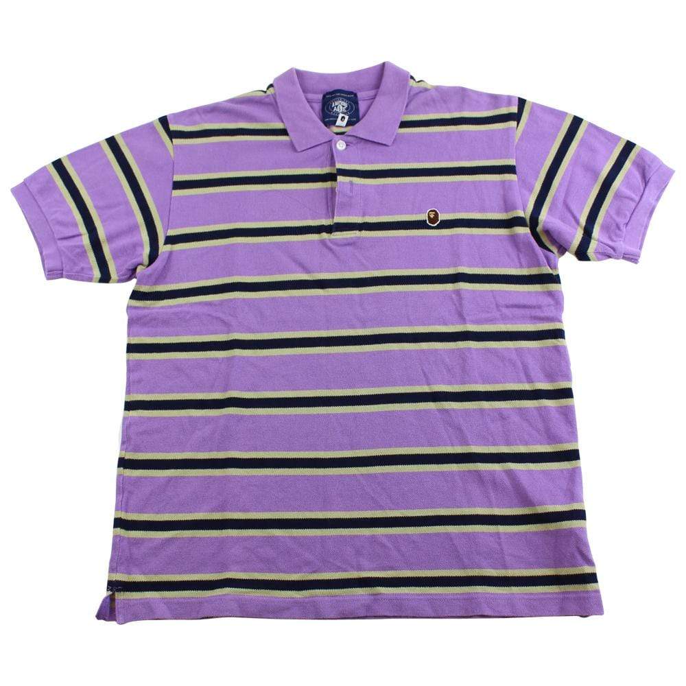 bape purple stripe polo - SaruGeneral
