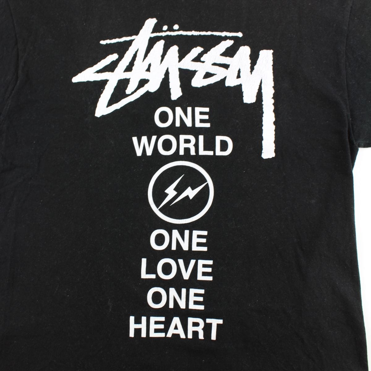 Stussy x Fragment One World Logo Tee Black - SaruGeneral