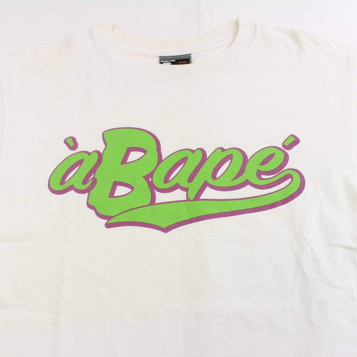 bape green og text tee white - SaruGeneral