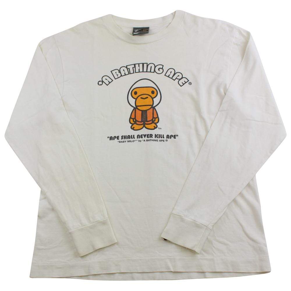 bape milo general figure ls white - SaruGeneral