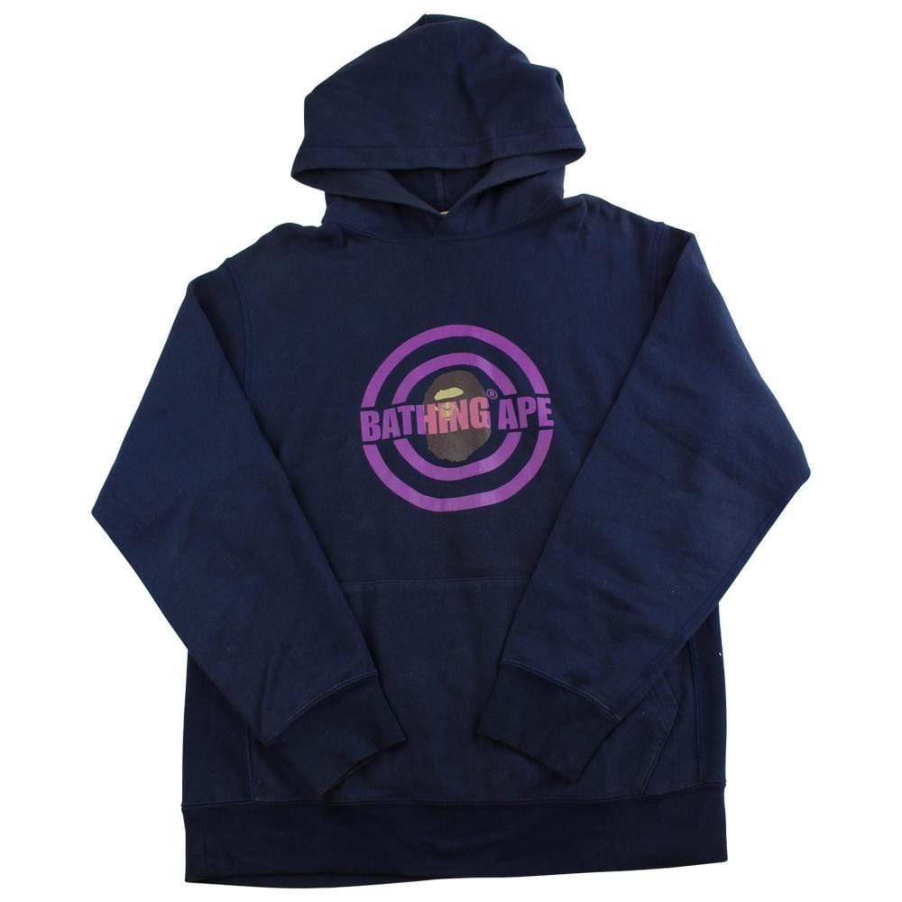 bape purple circle big ape hoodie black - SaruGeneral