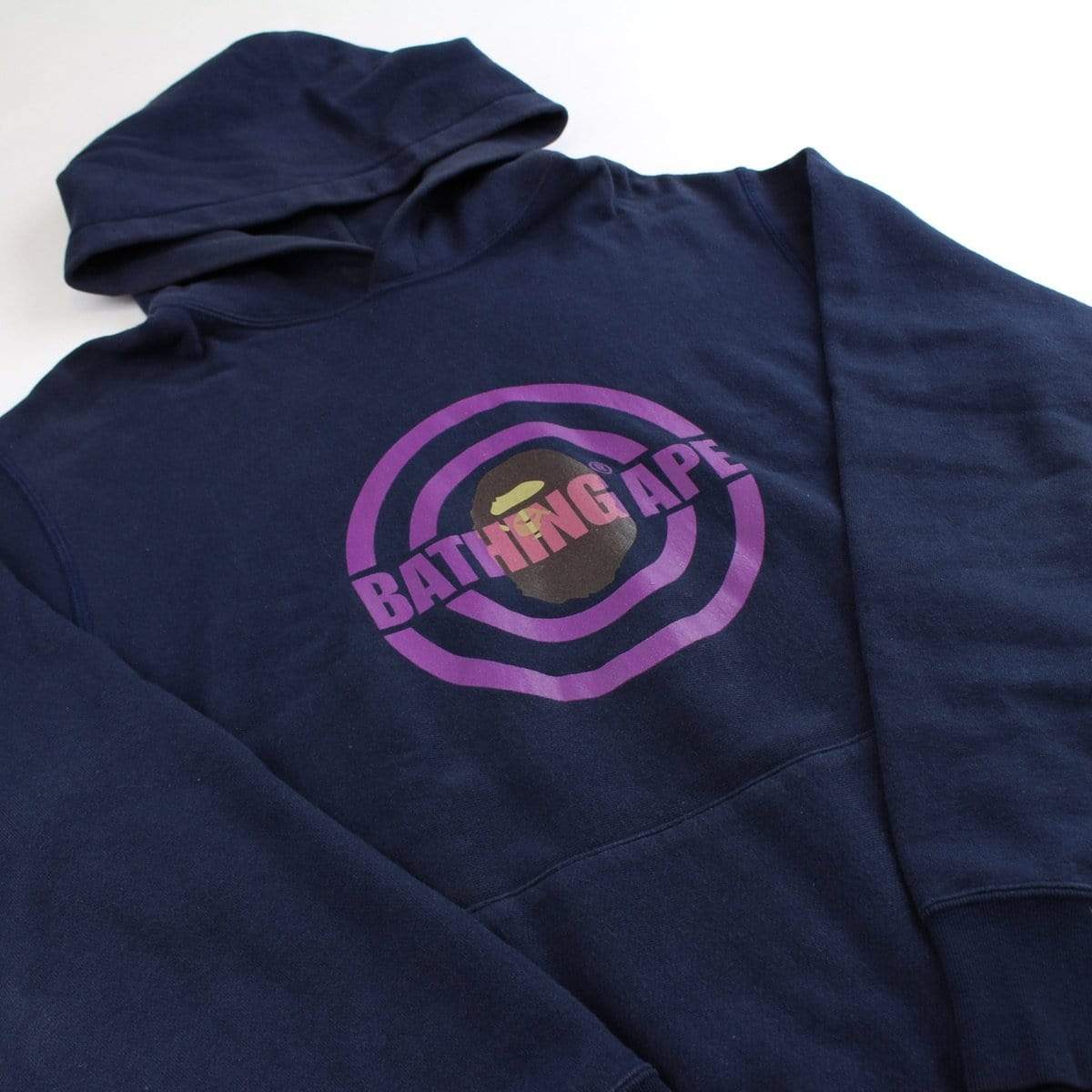 bape purple circle big ape hoodie black - SaruGeneral