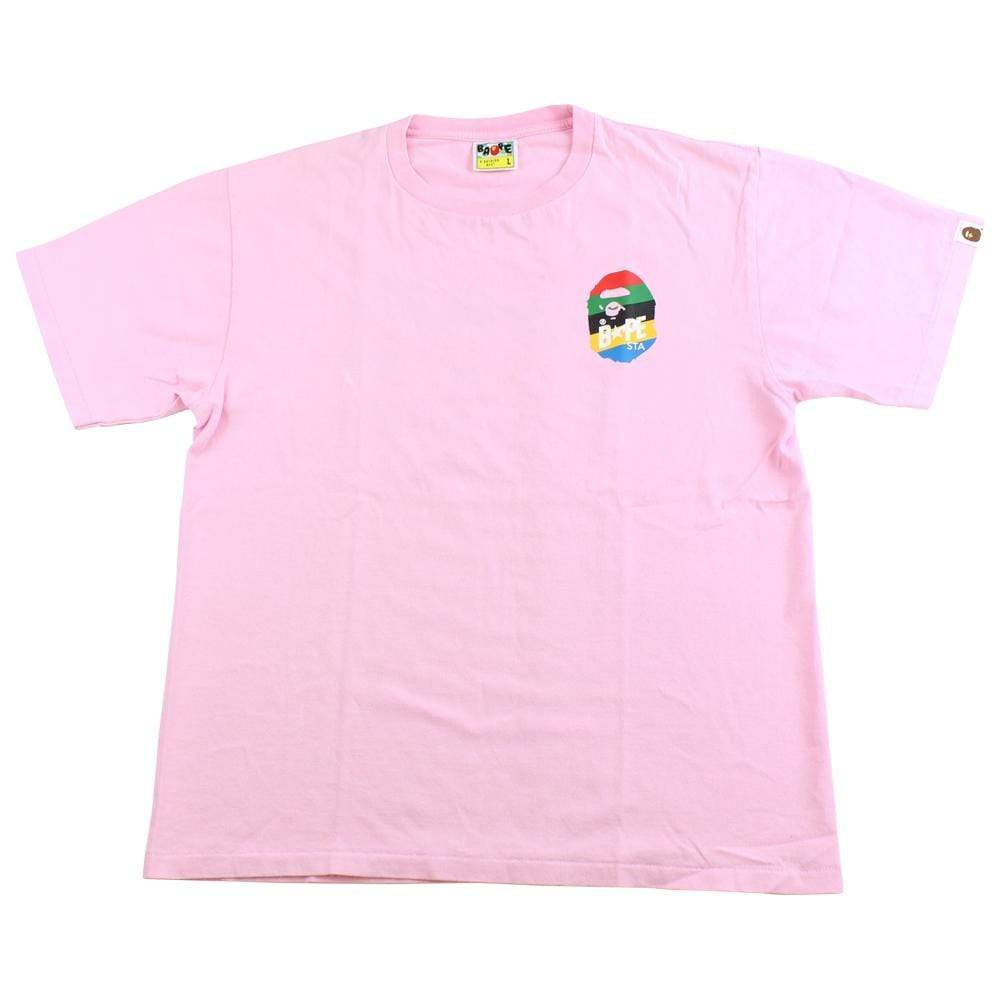 bapesta logo tee baby pink - SaruGeneral