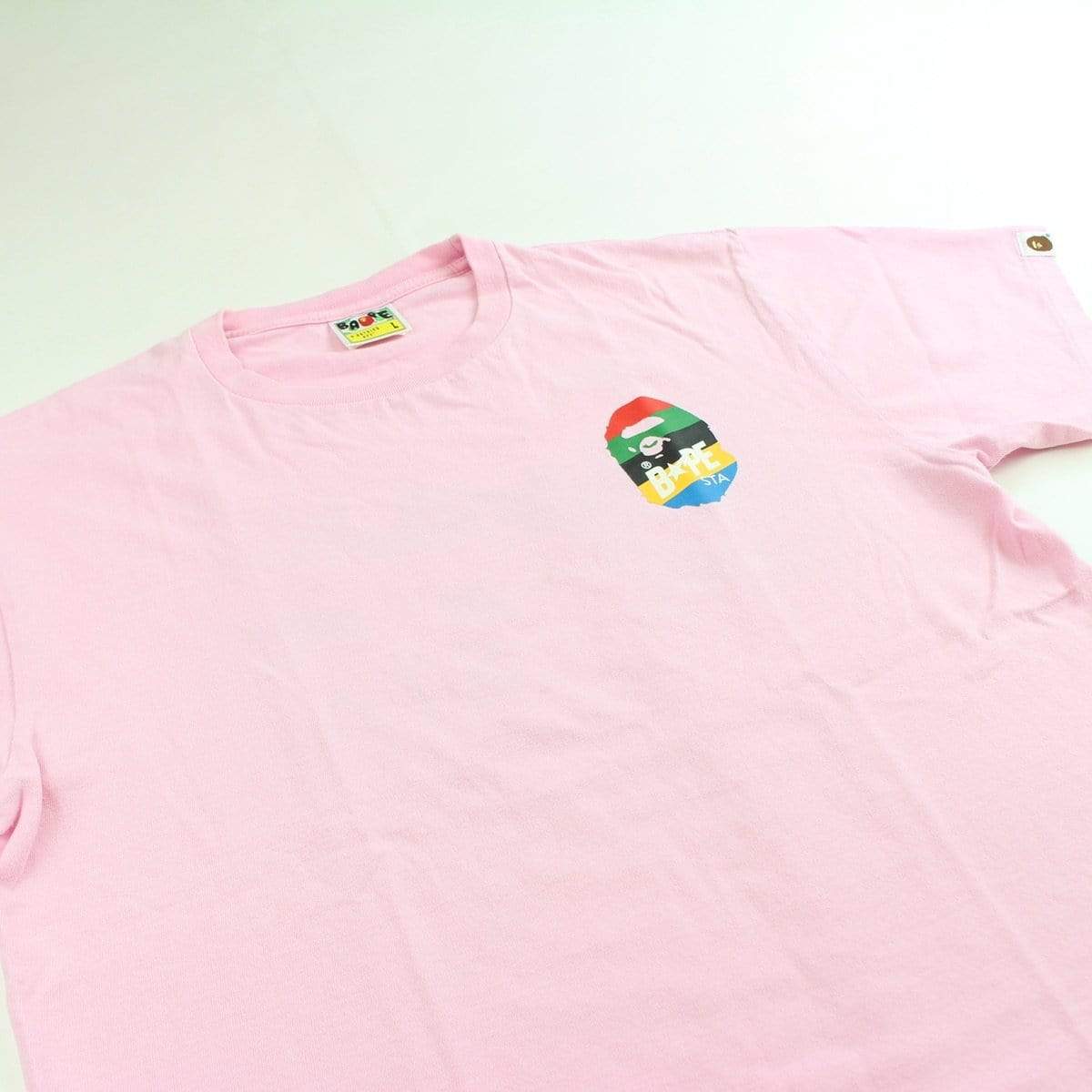 bapesta logo tee baby pink - SaruGeneral