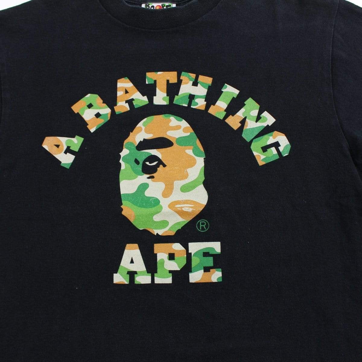 bape puzzle camo college logo tee black - SaruGeneral