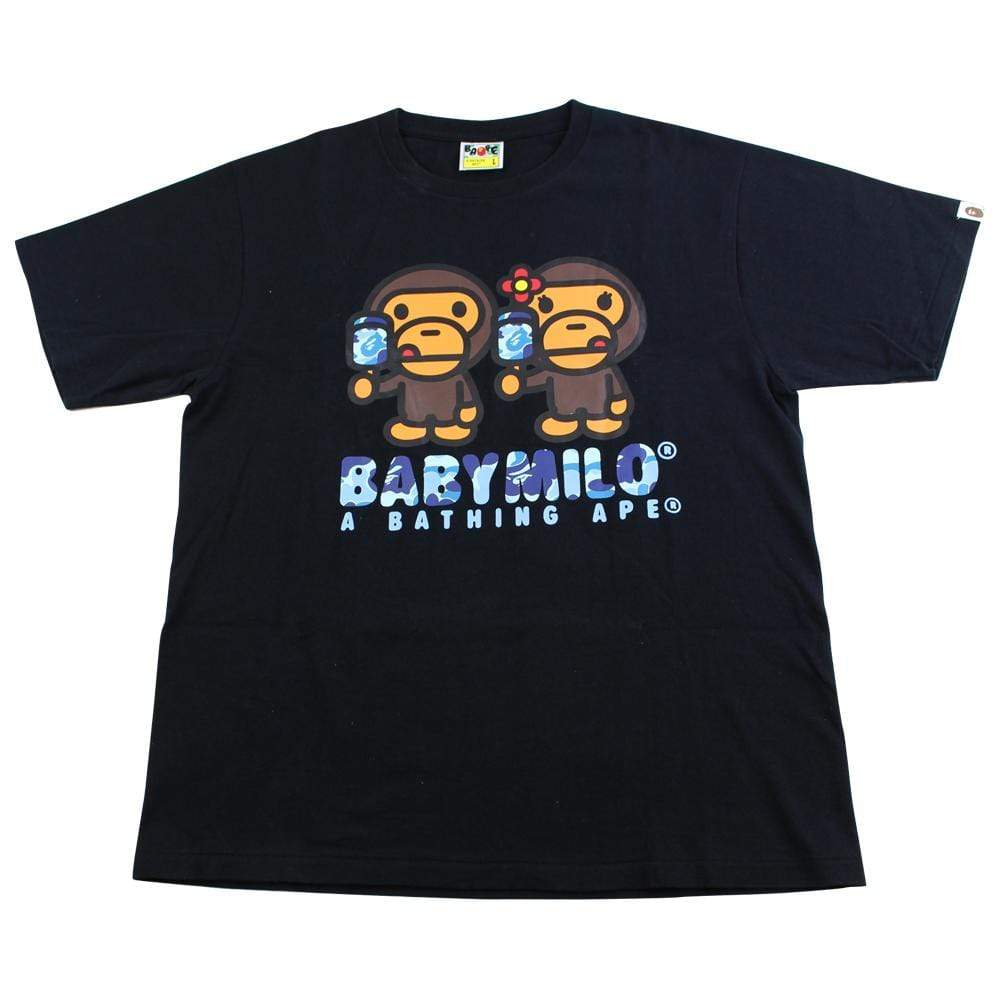 bape milo popsicle blue camo tee black - SaruGeneral