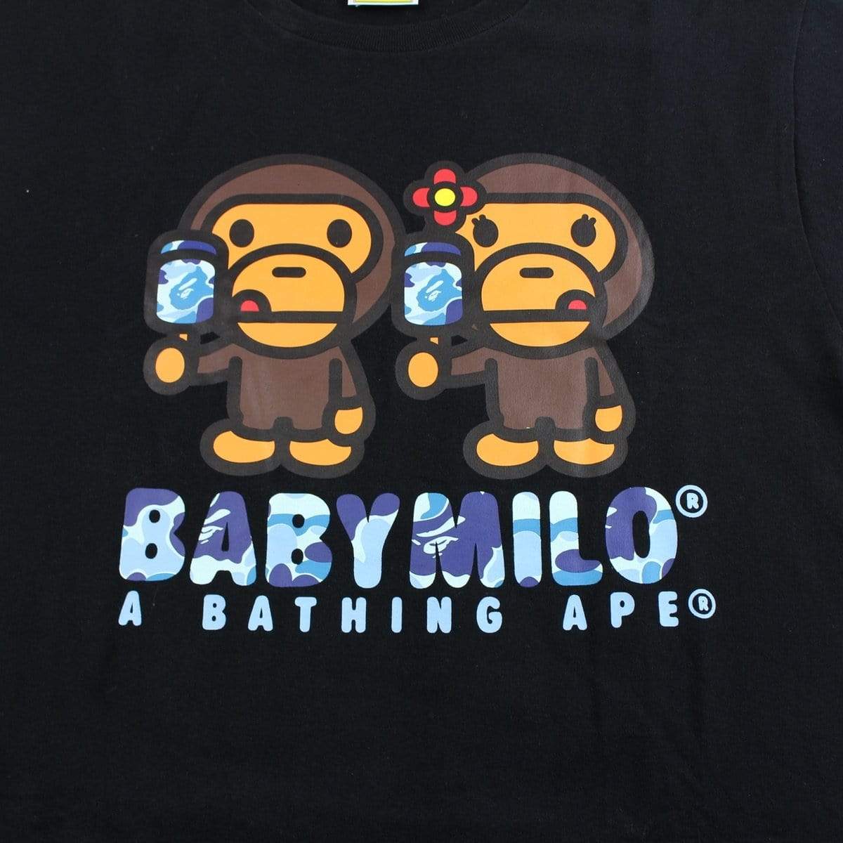 bape milo popsicle blue camo tee black - SaruGeneral