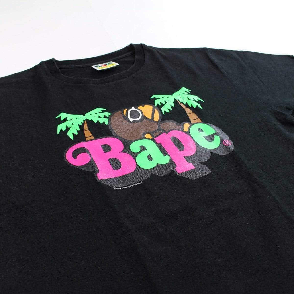 bape milo palm trees tee black - SaruGeneral