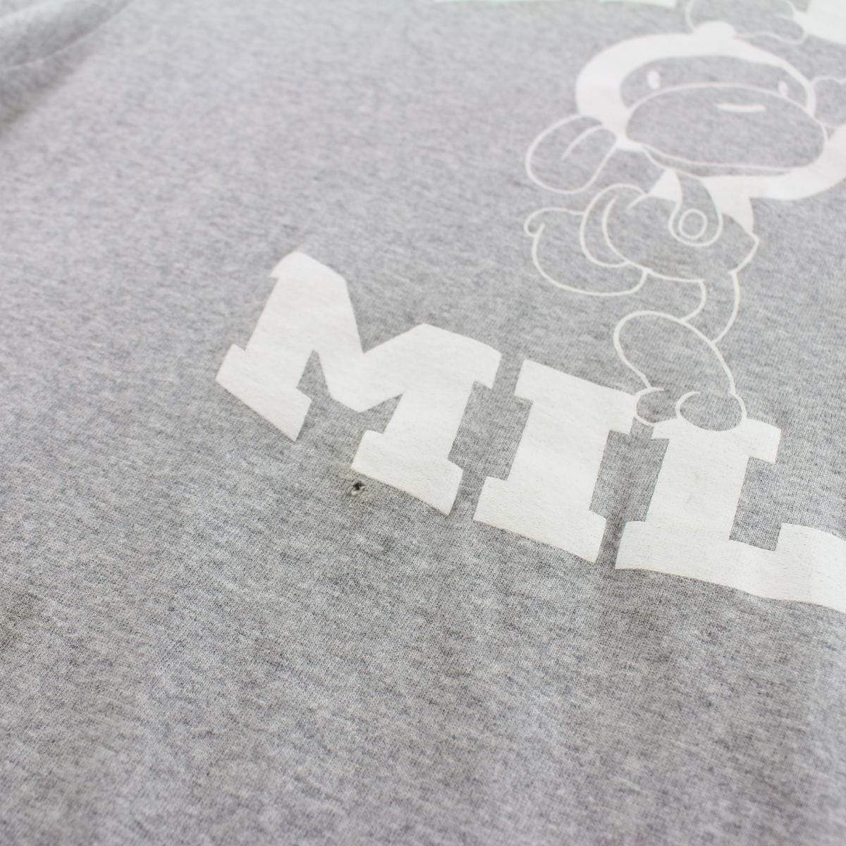 Bape Baby Milo Text Tee Grey - SaruGeneral