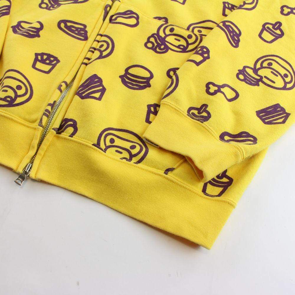 Bape Baby Milo Food Monogram Fullzip Yellow - SaruGeneral