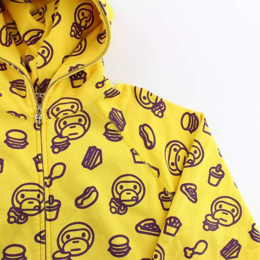 Bape Baby Milo Food Monogram Fullzip Yellow - SaruGeneral