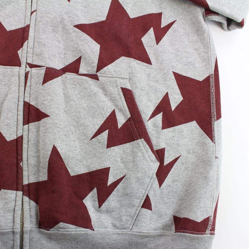 Bapesta Red Bapesta Allover Fullzip Hoodie Grey - SaruGeneral