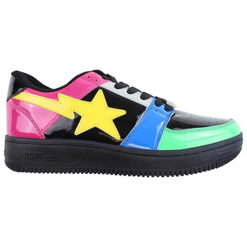 bapesta black multi patch - SaruGeneral