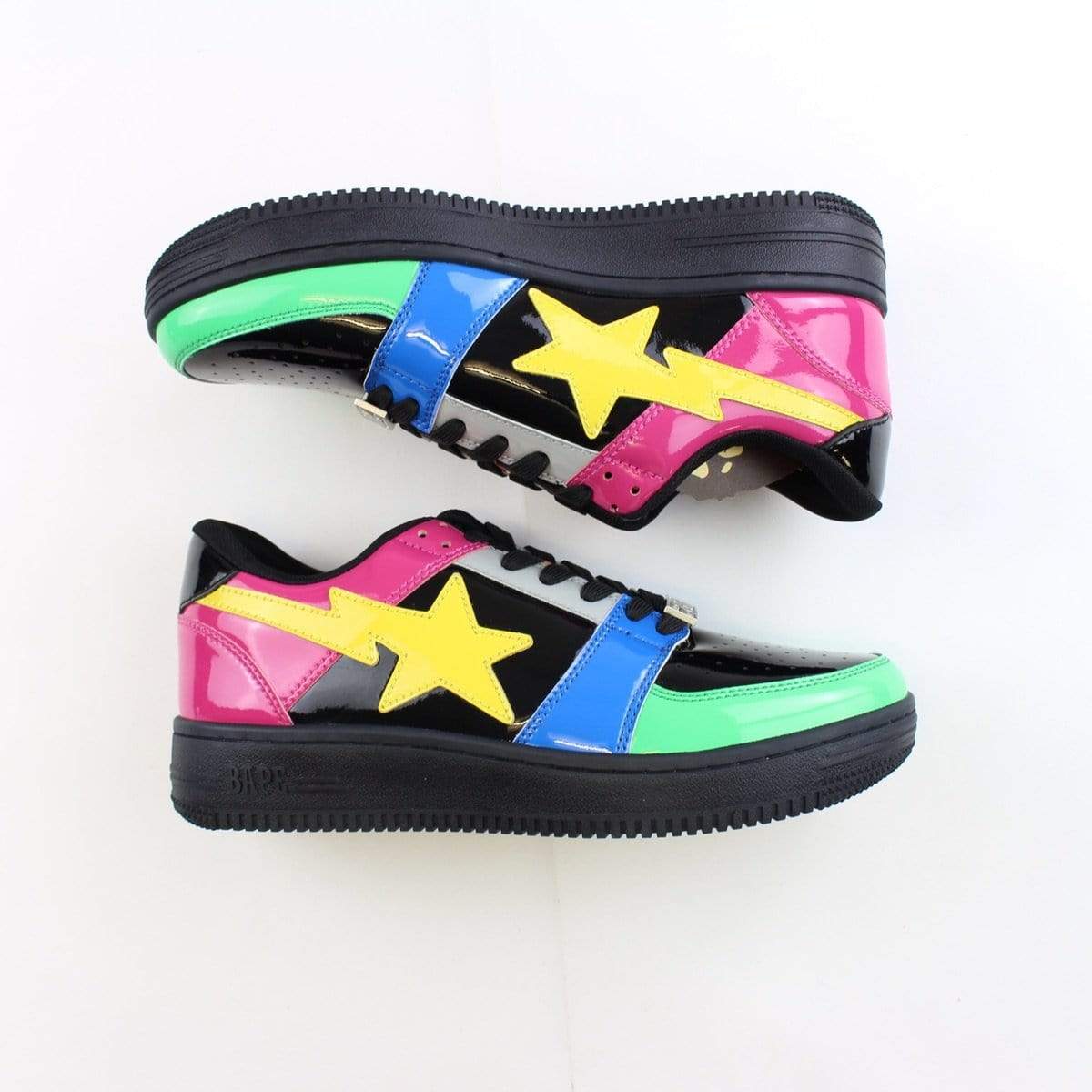 bapesta black multi patch - SaruGeneral