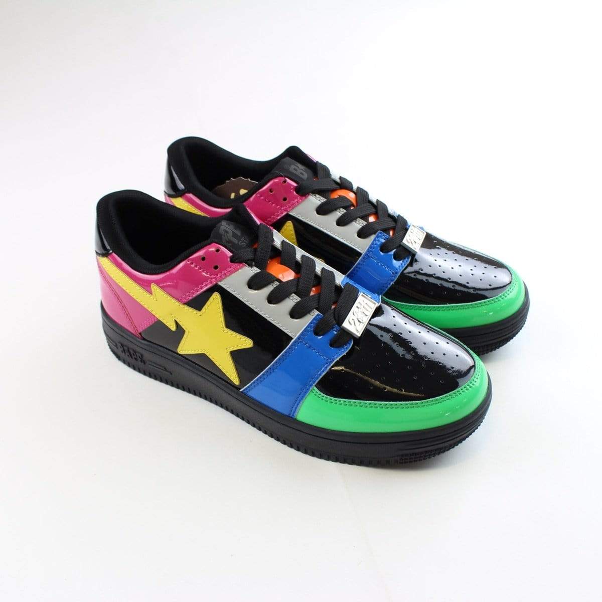 bapesta black multi patch - SaruGeneral