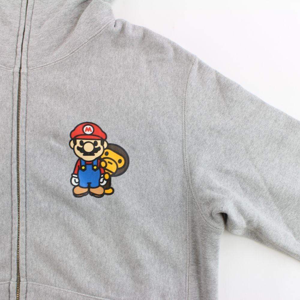 Bape Baby Milo Mario Hoodie Grey - SaruGeneral