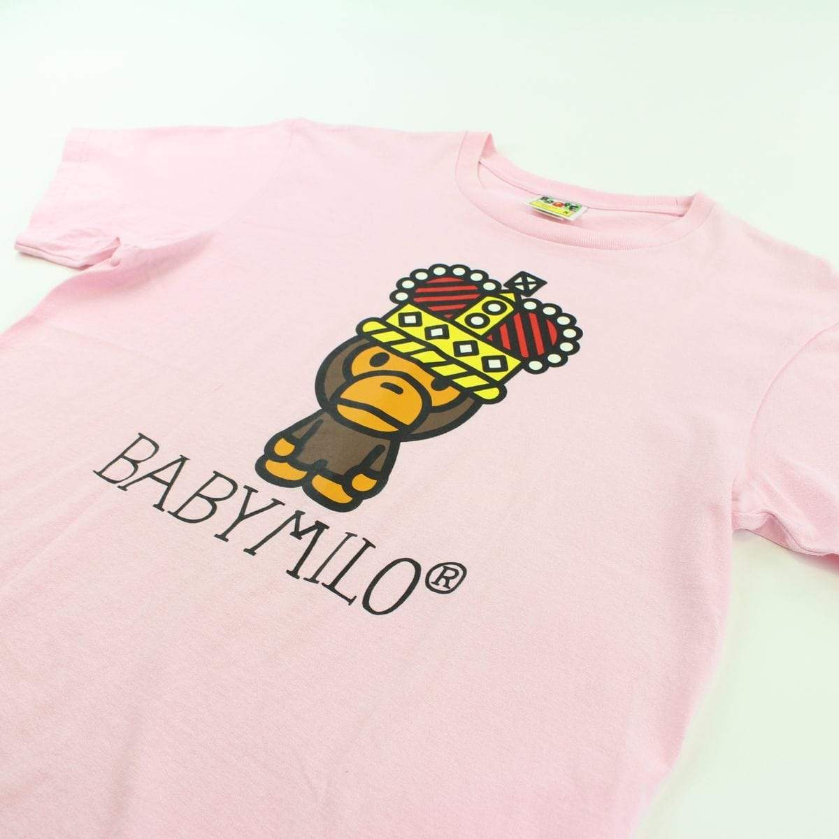 Bape Baby Milo Crown Tee Pink - SaruGeneral