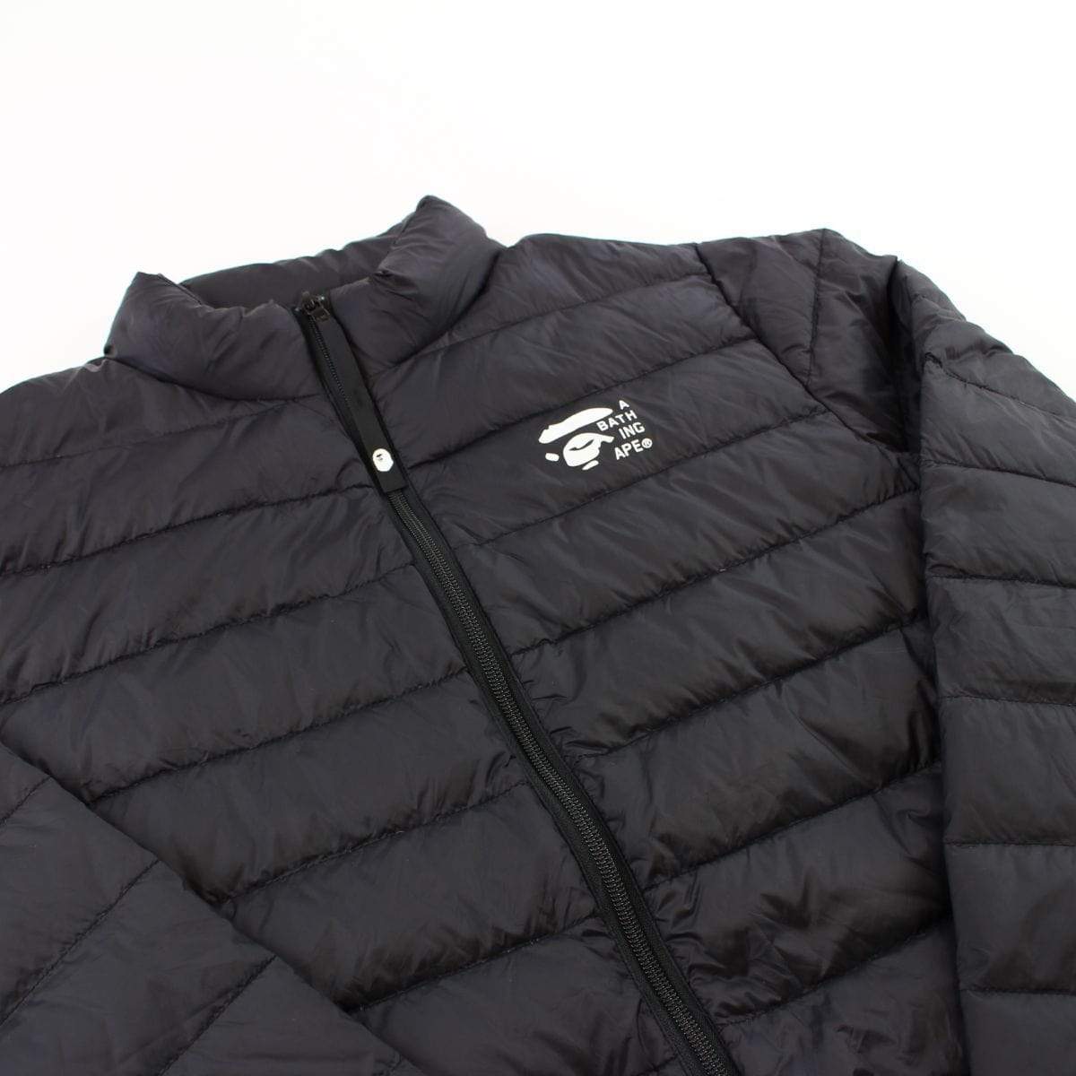 Bape Logo Puffer Jacket Black - SaruGeneral