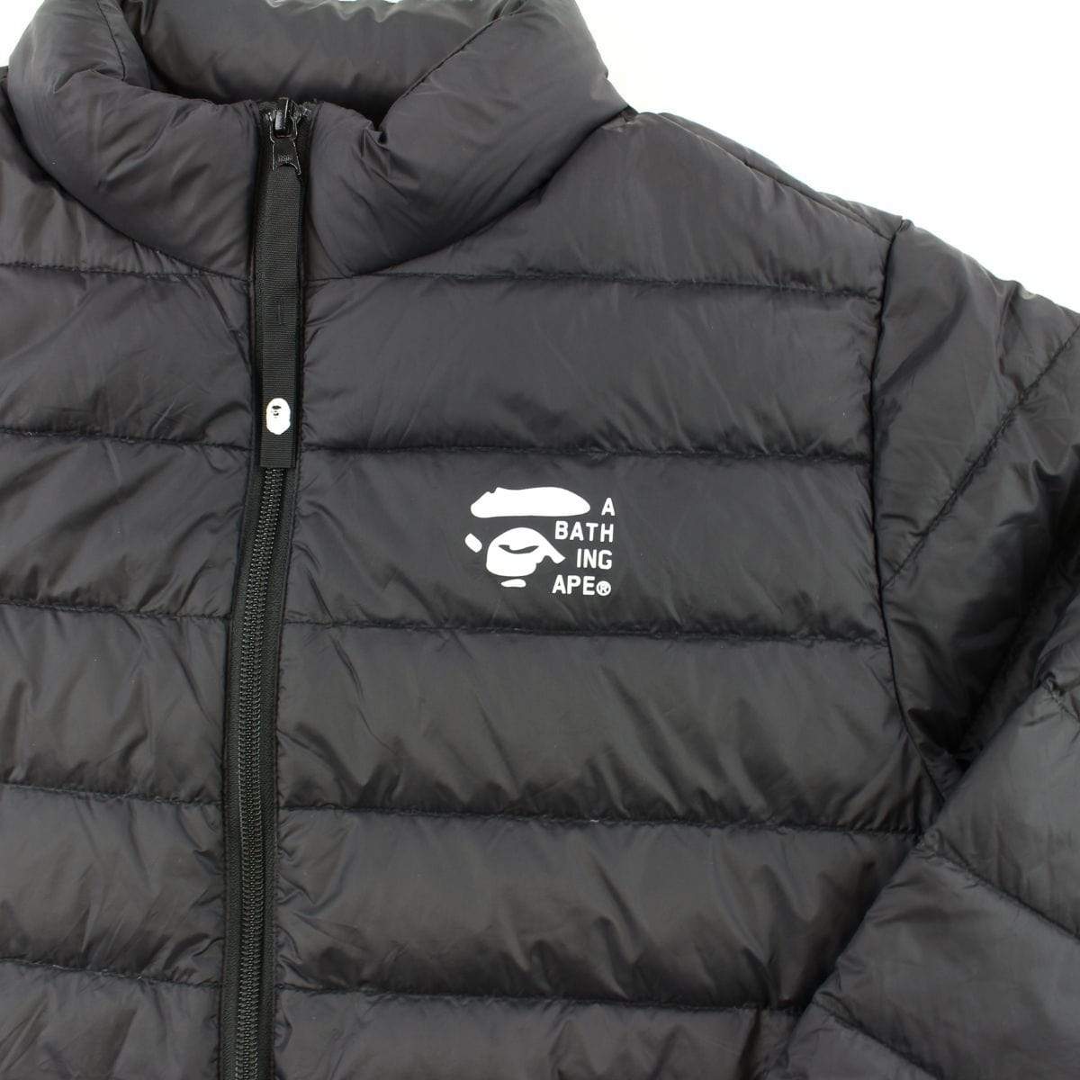 Bape Logo Puffer Jacket Black - SaruGeneral
