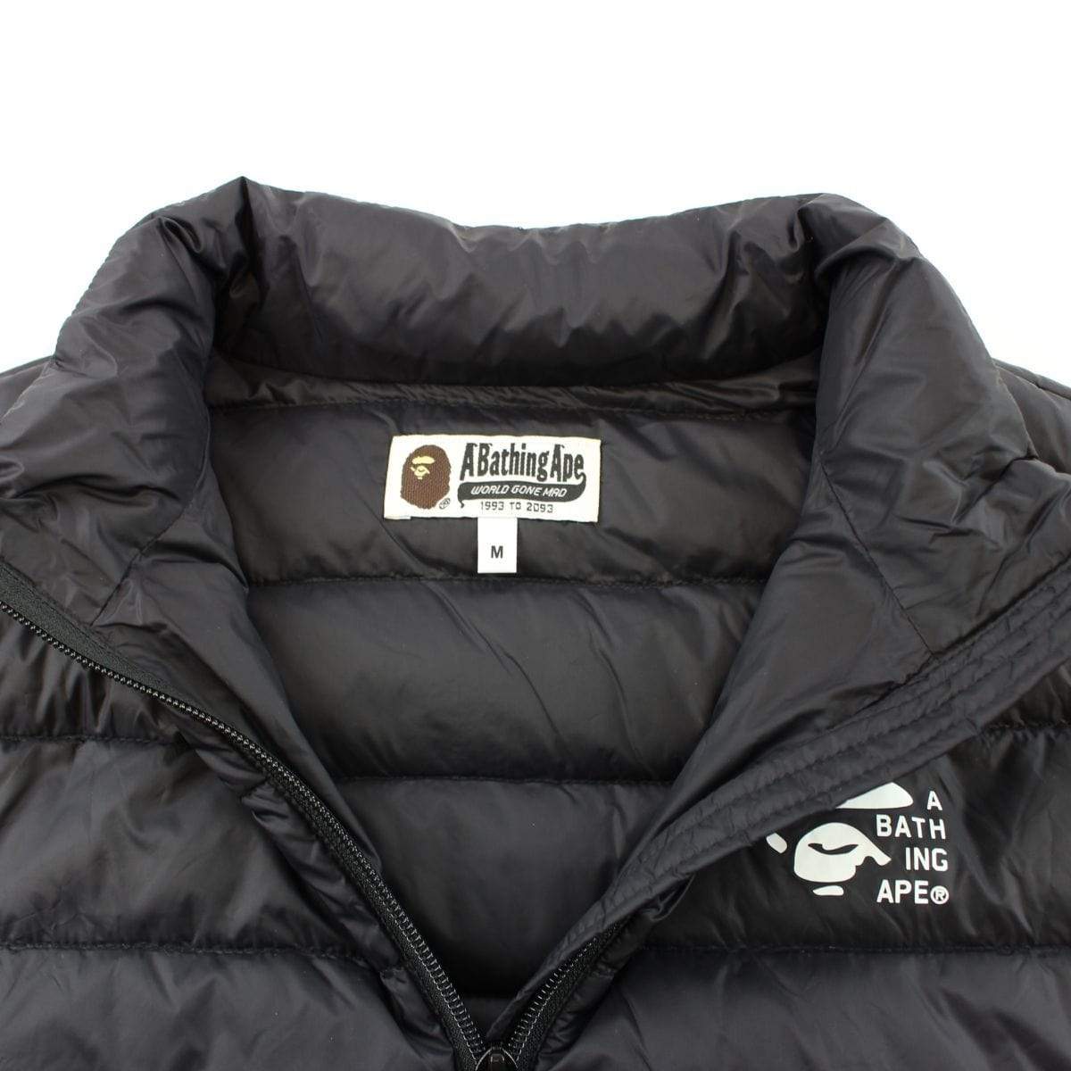 Bape Logo Puffer Jacket Black - SaruGeneral