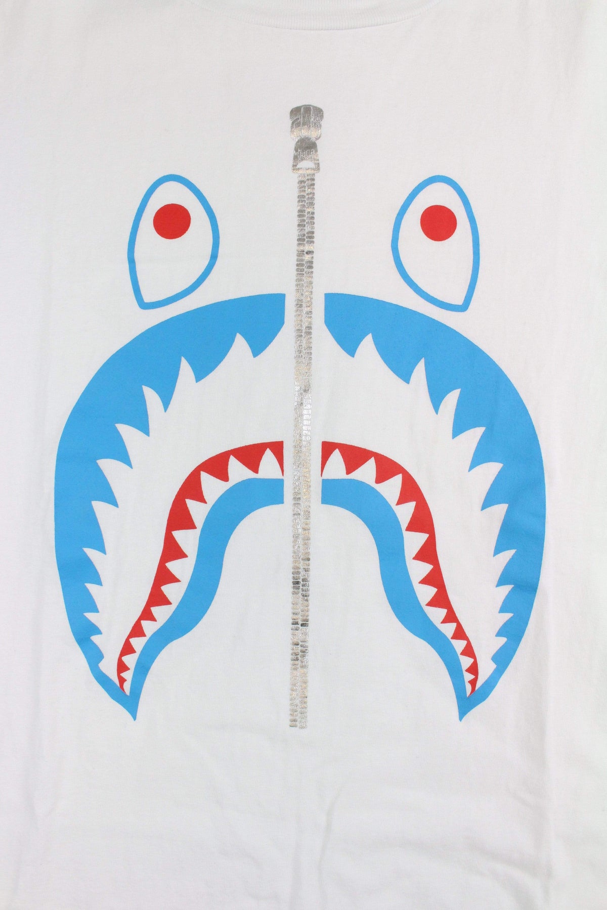 Bape teal Red Shark Face Tee White - SaruGeneral