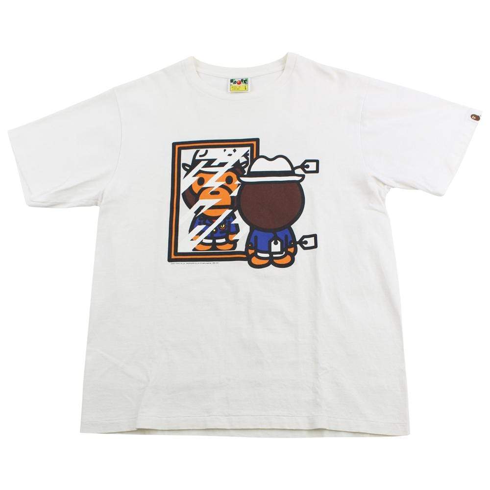 Bape Baby Milo Mirror Tee White - SaruGeneral