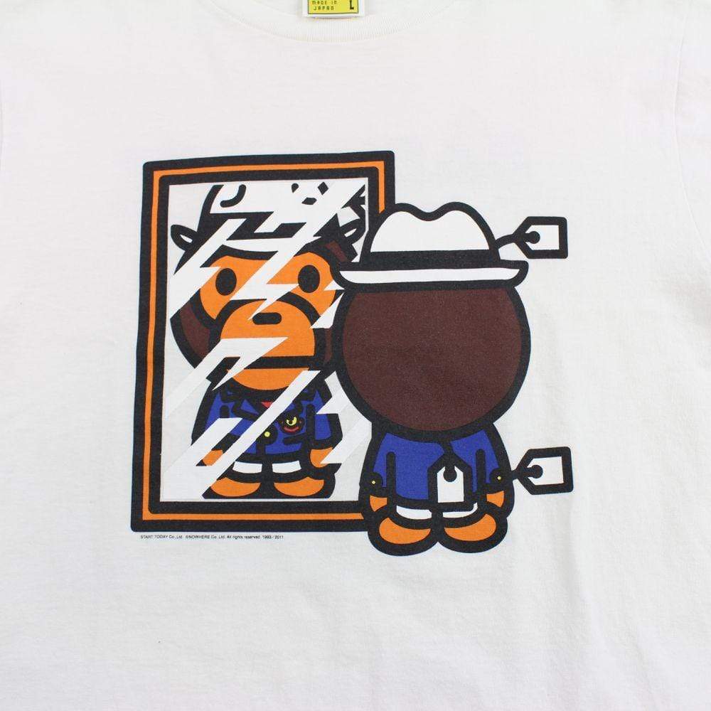 Bape Baby Milo Mirror Tee White - SaruGeneral