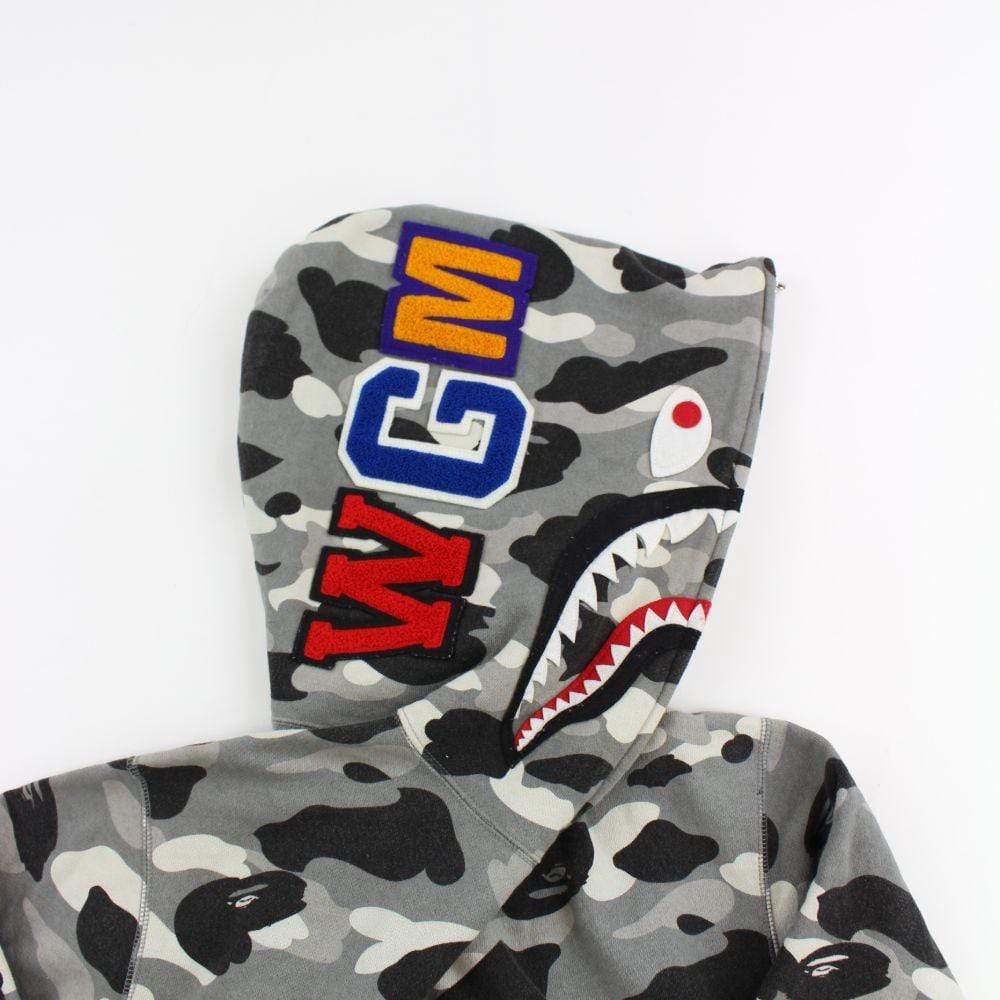 Bape Grey Camo Shark Hoodie - SaruGeneral