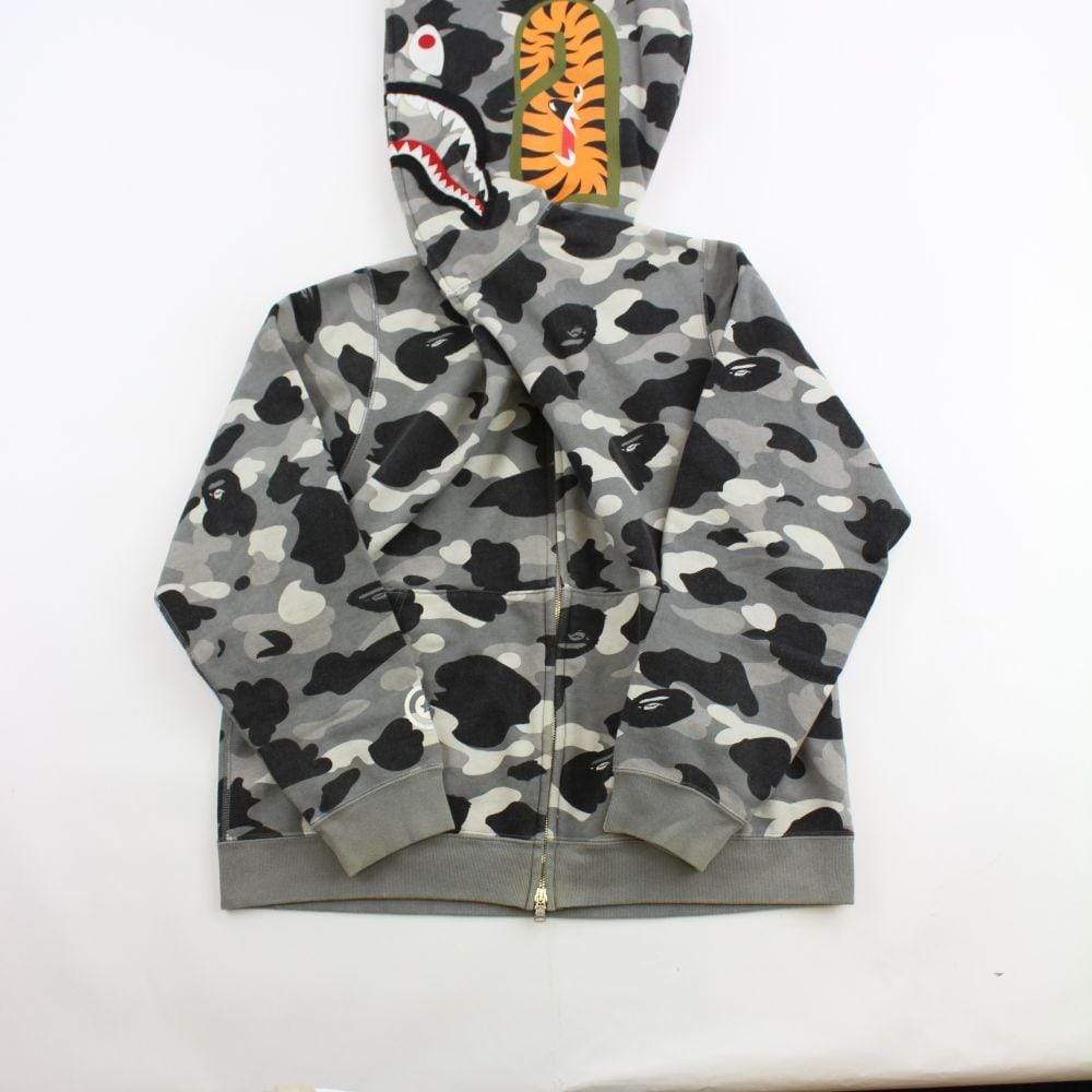 Bape Grey Camo Shark Hoodie - SaruGeneral