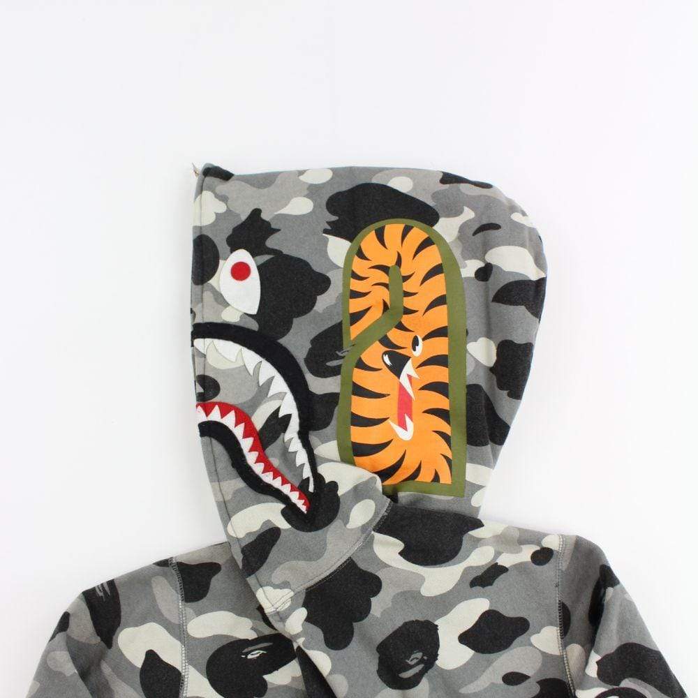Bape Grey Camo Shark Hoodie - SaruGeneral