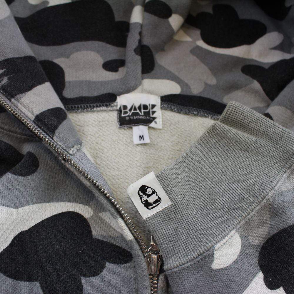 Bape Grey Camo Shark Hoodie - SaruGeneral
