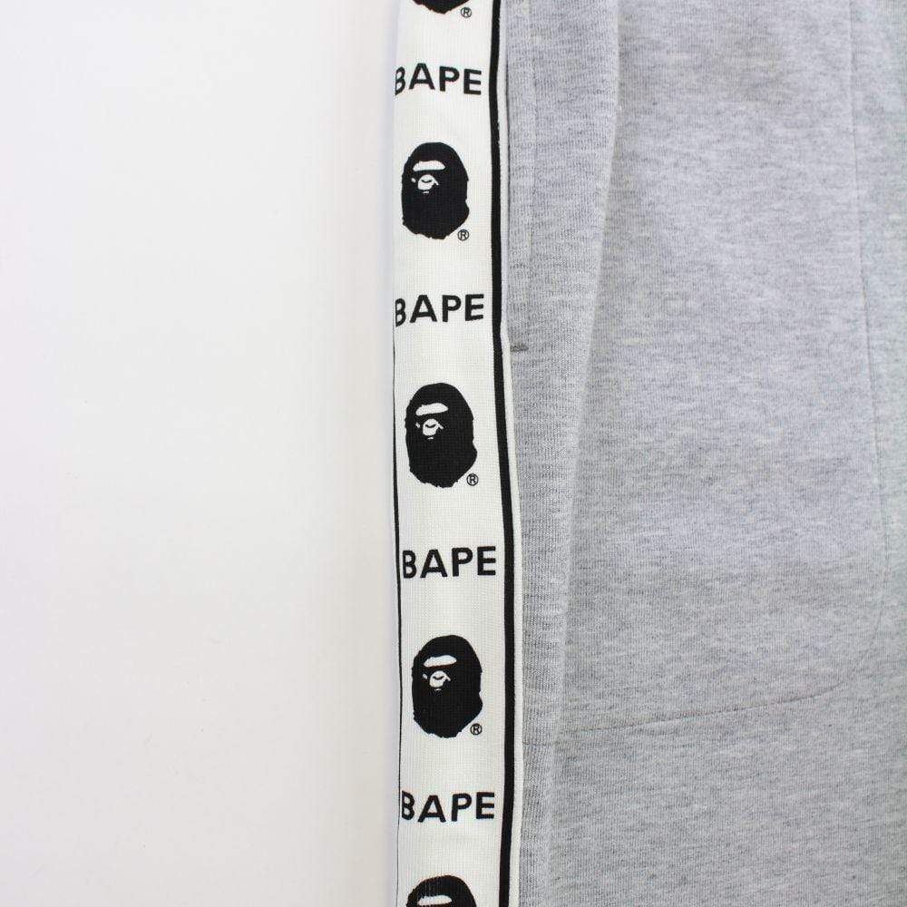 Bape Ape Logo Stripe Shorts Grey - SaruGeneral