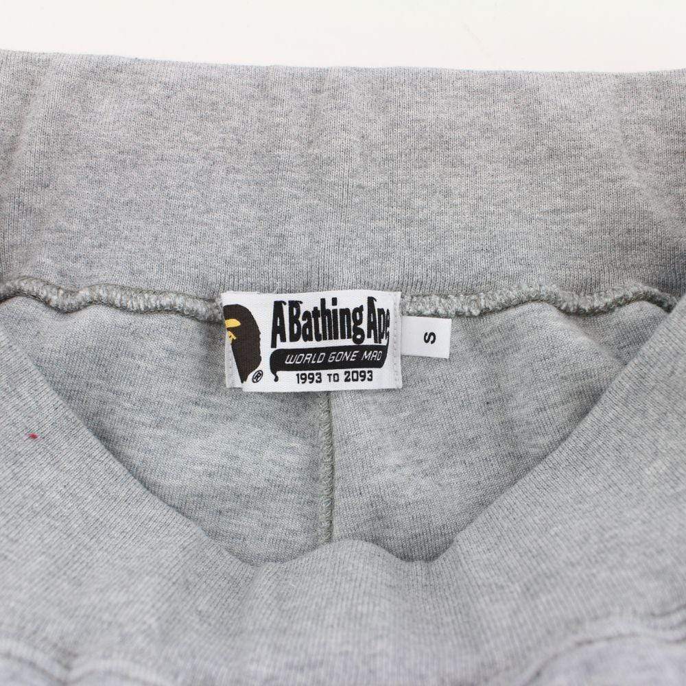 Bape Ape Logo Stripe Shorts Grey - SaruGeneral