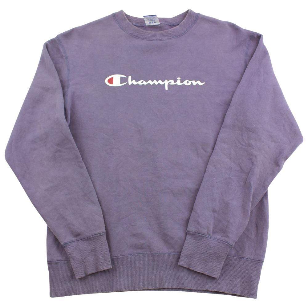 Champion Logo Crewneck Purple - SaruGeneral