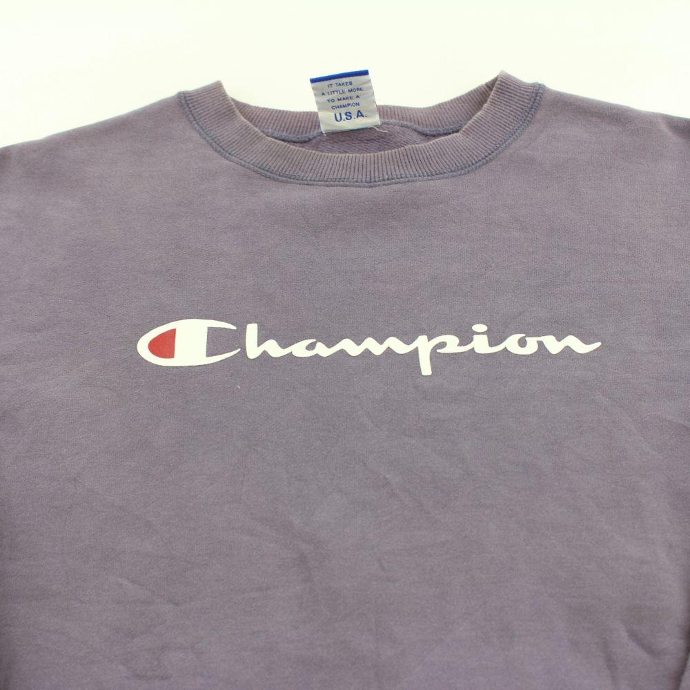 Champion Logo Crewneck Purple - SaruGeneral