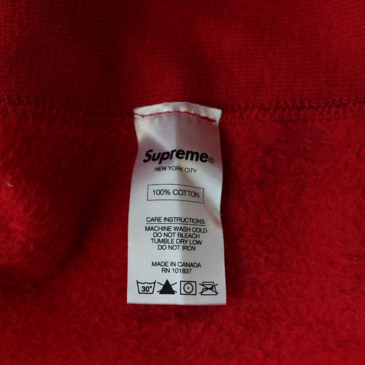 Supreme red tonal box logo hoodie 2014 - SaruGeneral