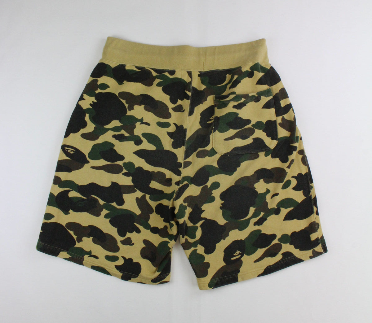 Bape 1st Yellow Camo Shorts w Zips - SaruGeneral
