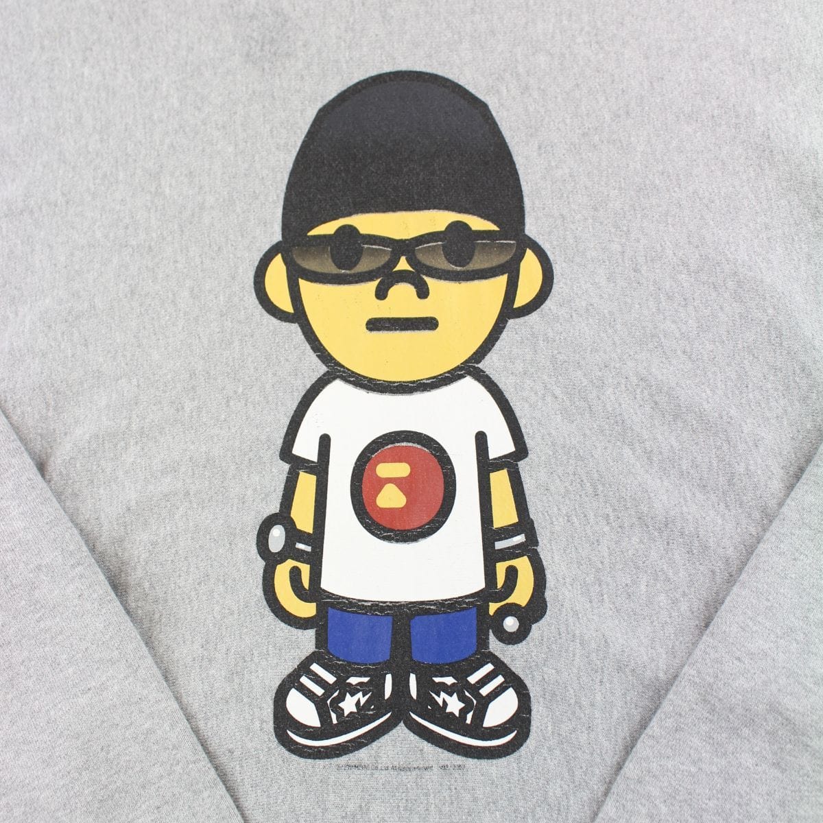 bape nigo figure hoodie grey early 00's - SaruGeneral