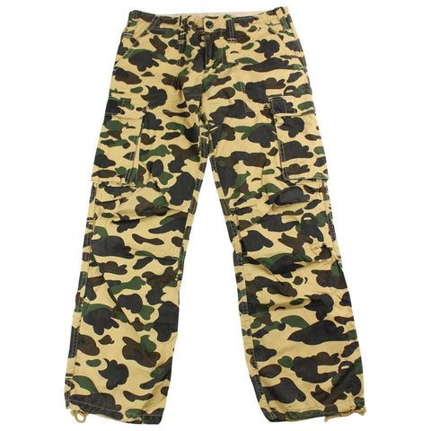 Pantalon cargo camouflage jaune Bape 1st