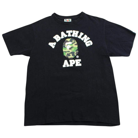 T-shirt Bape ABC Green Camo College Logo Noir