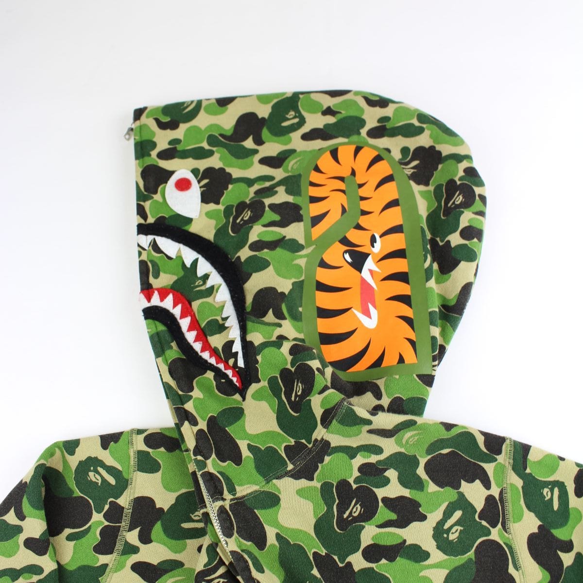 Bape abc green camo shark hoodie 2018 - SaruGeneral