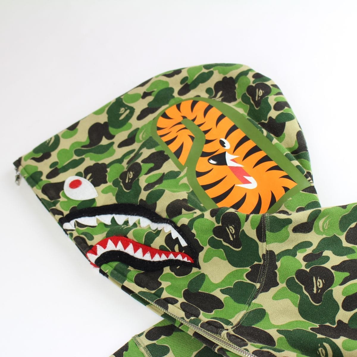 Bape abc green camo shark hoodie 2018 - SaruGeneral