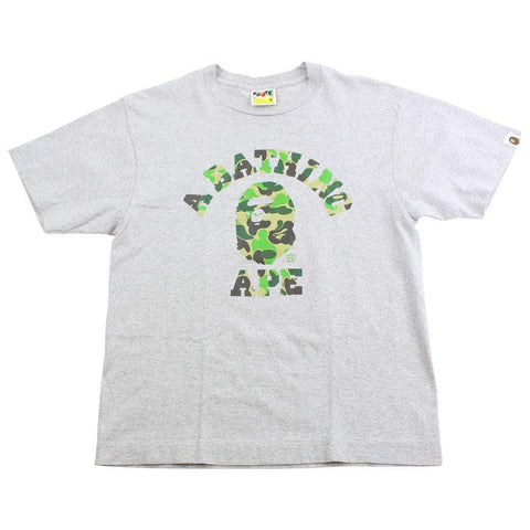 T-shirt Bape ABC Green Camo College Logo Gris