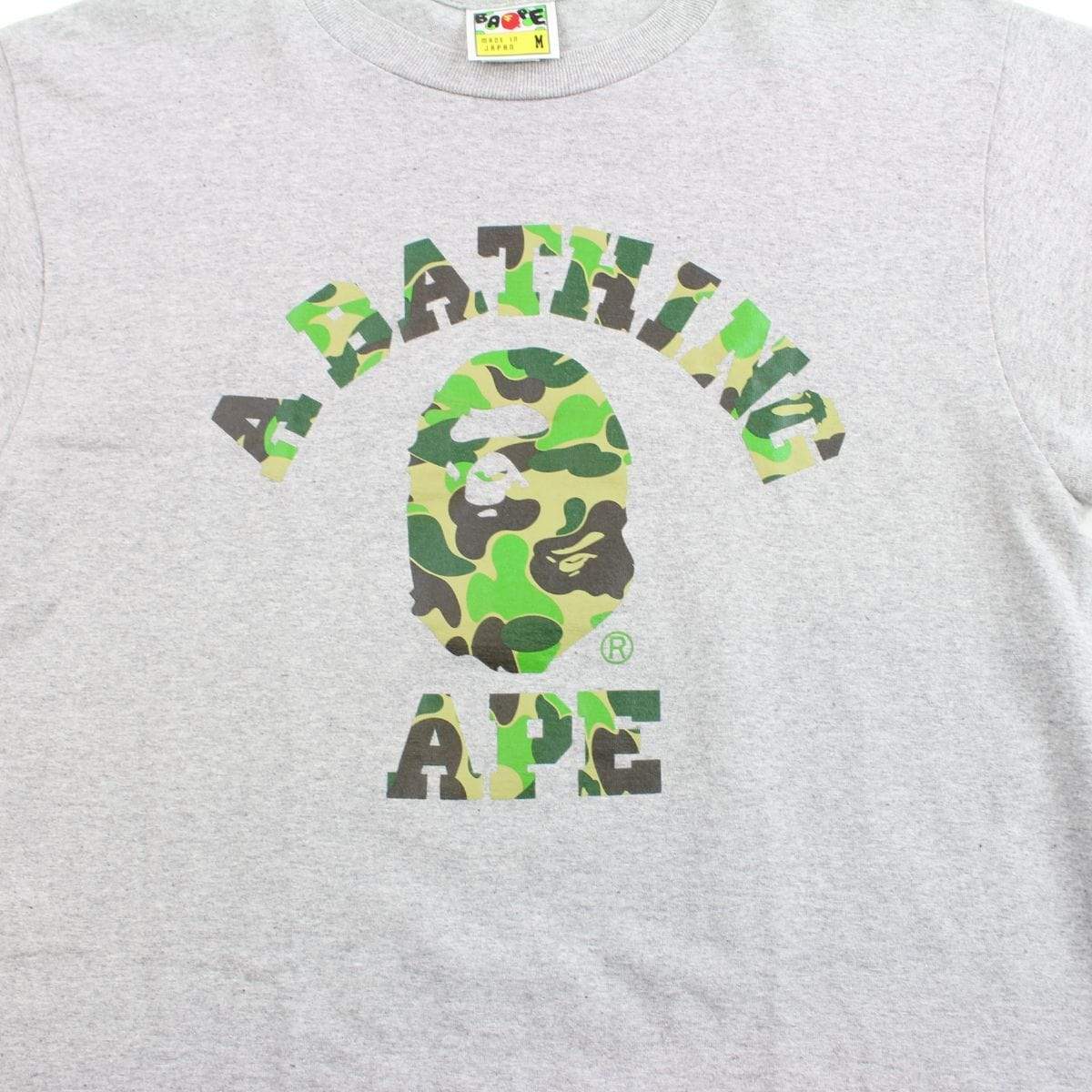 Bape ABC Green Camo College Logo Tee Grey - SaruGeneral
