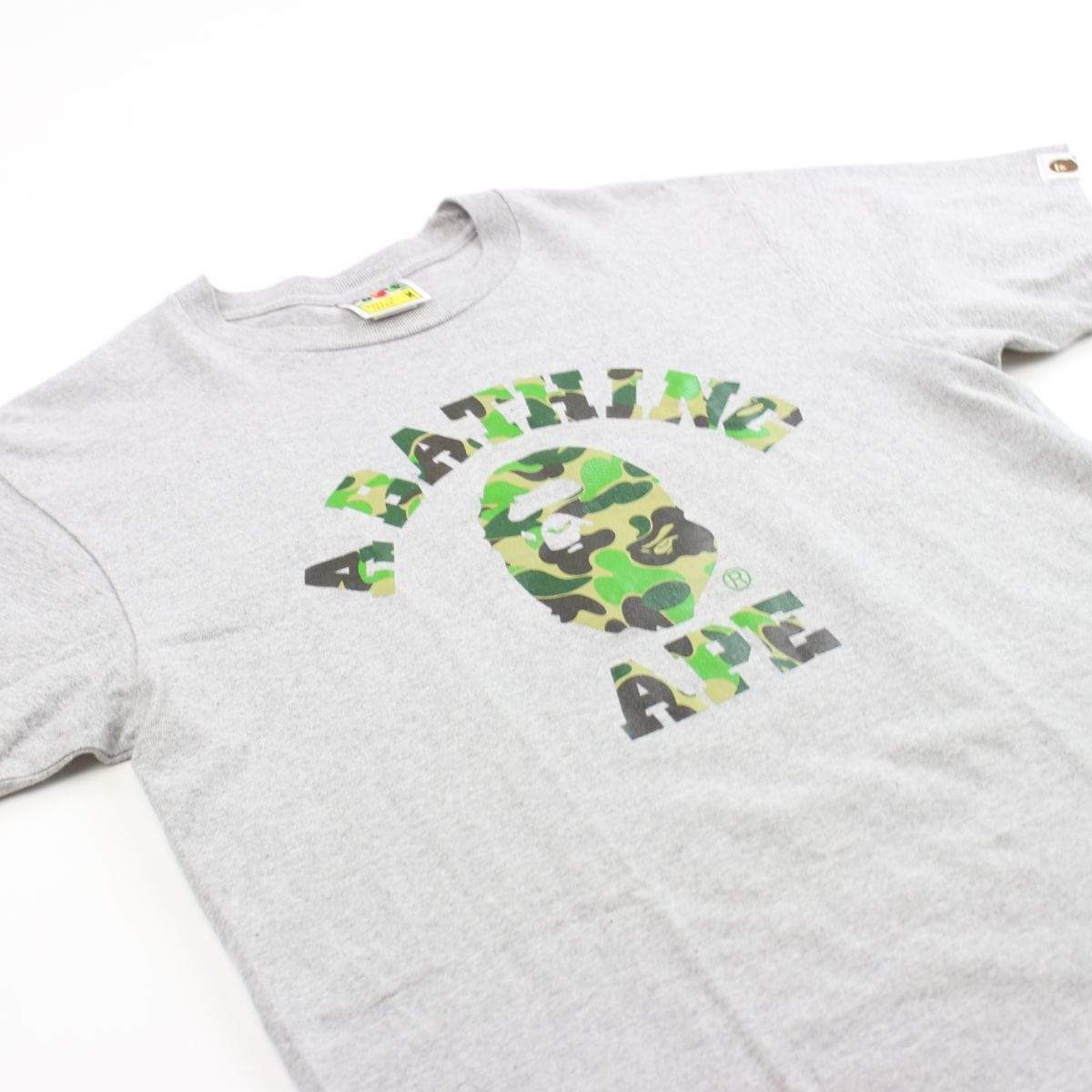 Bape ABC Green Camo College Logo Tee Grey - SaruGeneral