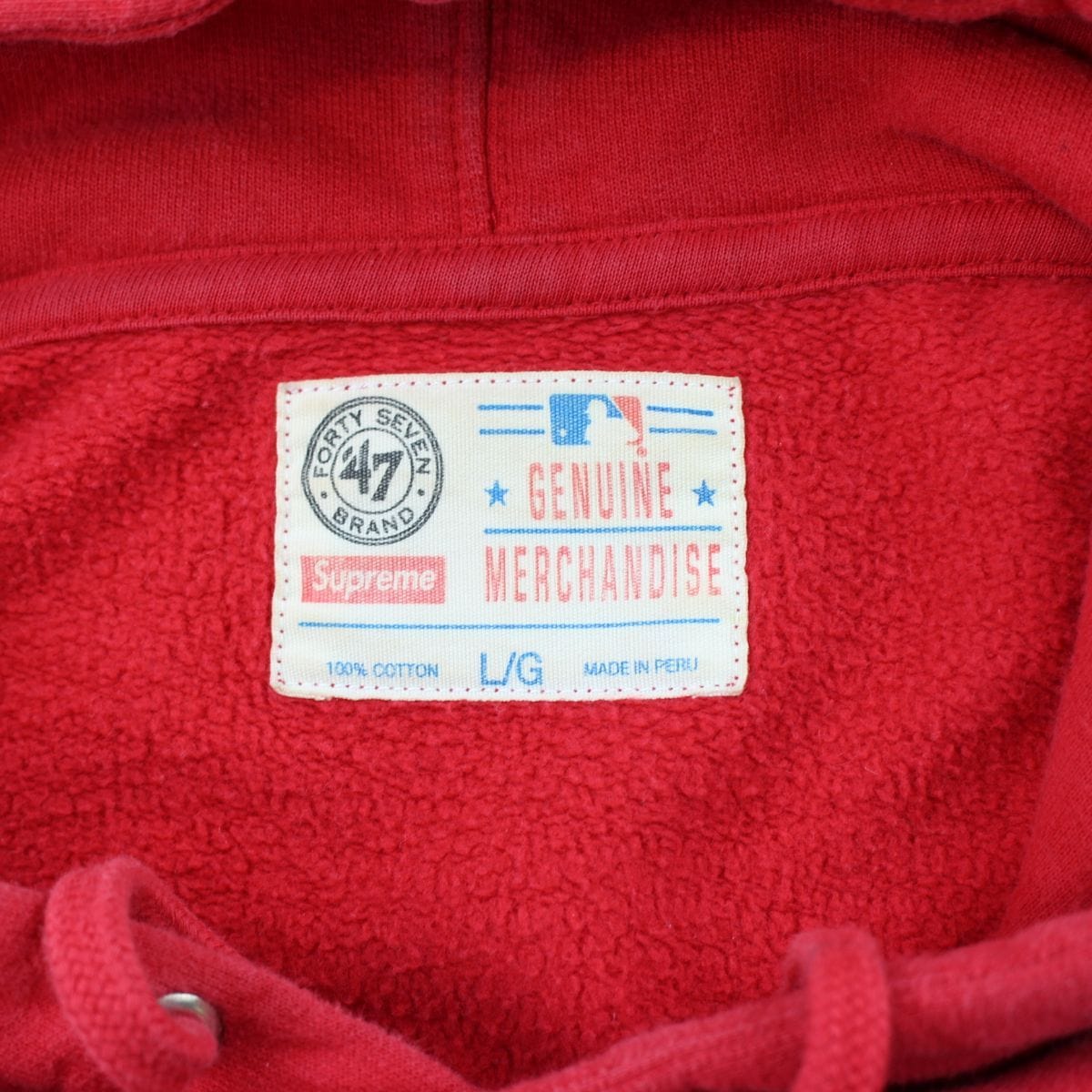supreme x new york yankees hoodie red 2015 - SaruGeneral