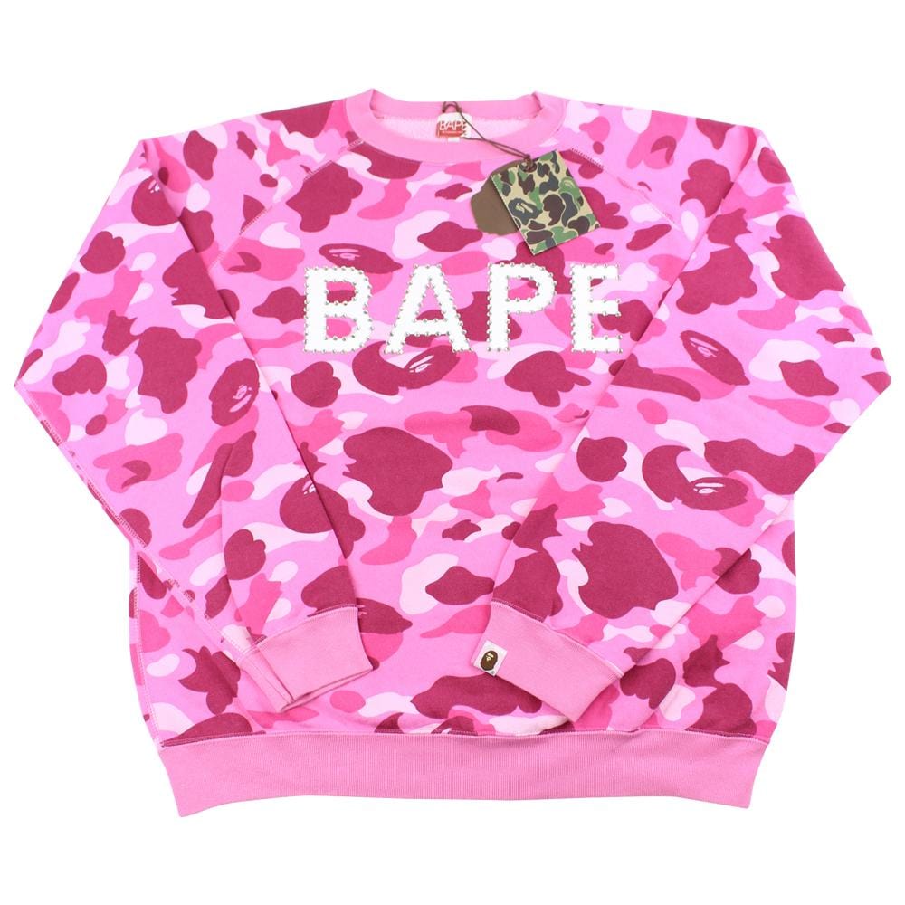 Bape pink camo swarovski crewneck 2005 - SaruGeneral