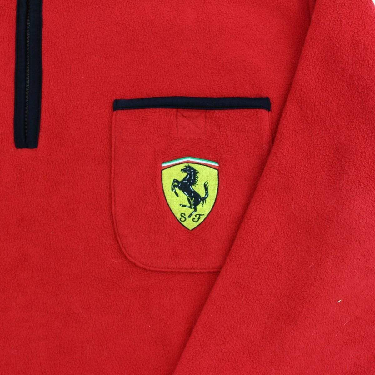 Ferrari Quarter Zip Fleece Red - SaruGeneral